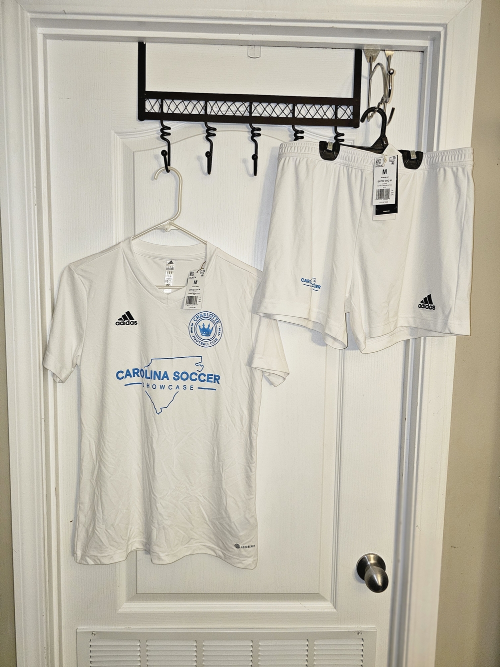 Adidas Charlotte FC Football Soccer Carolina Showcase Jersey Short Set NEW MED.